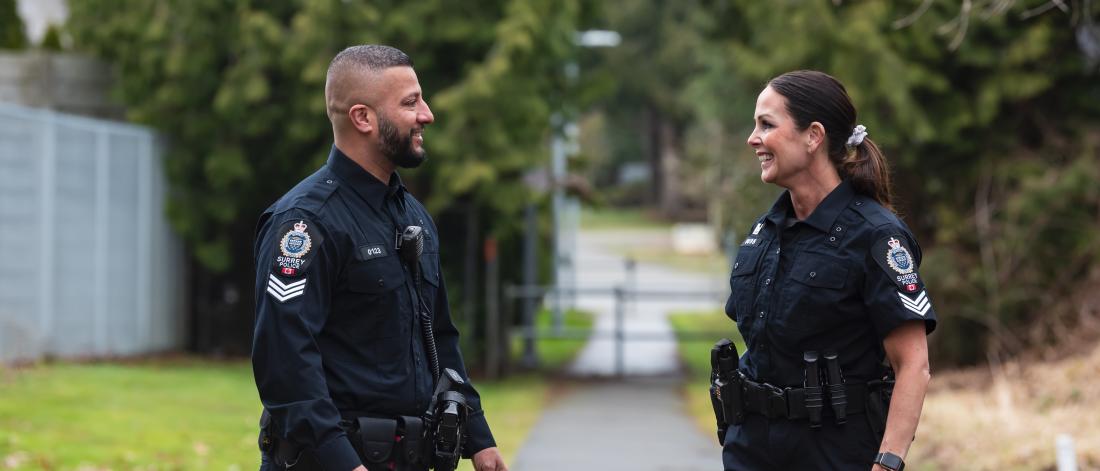 officers facing each other